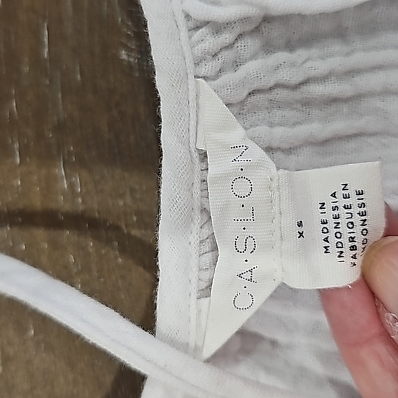 Caslon Cotton Gauze Tank Adjustable Straps Size XS - Picture 10 of 16